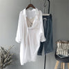 2023 Autumn Women Long Sleeve White Shirts Blouse  loose Blouse Tops Cotton Casual White Long Blouse Women
