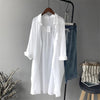 2023 Autumn Women Long Sleeve White Shirts Blouse  loose Blouse Tops Cotton Casual White Long Blouse Women
