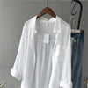 2023 Autumn Women Long Sleeve White Shirts Blouse  loose Blouse Tops Cotton Casual White Long Blouse Women