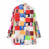 2023 Autumn Women Plaid Blazer Jacket Double Breasted Lapel Print Suit Jacket Streetwear Loose Womens Chic Blazers Coat