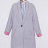 2023 Autumn and Winter Woolen Coat Women's Long Suit Collar Single Button Solid Color Suit Jacket Blazer Women