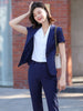 2022 Business Suit Female Summer Short-Sleeve Suit Formal Striped Interview Work Clothes Suit Skirt Women Professional Wear
