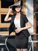2022 Business Suit Female Summer Short-Sleeve Suit Formal Striped Interview Work Clothes Suit Skirt Women Professional Wear
