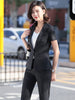2022 Business Suit Female Summer Short-Sleeve Suit Formal Striped Interview Work Clothes Suit Skirt Women Professional Wear