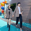 2023 Couples in autumn suit jacket classic checked casual style couples clothes