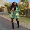 2022 European and American autumn plus size  casual suit skirt suit two-piece
