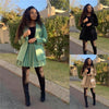 2022 European and American autumn plus size  casual suit skirt suit two-piece