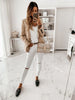 2022 Blazer Jacket Women Autumn Casual Notched Collar Long Sleeve Work Suit Office Lady Solid Blazers Jackets Plus Size
