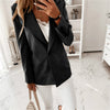 2022 Blazer Jacket Women Autumn Casual Notched Collar Long Sleeve Work Suit Office Lady Solid Blazers Jackets Plus Size