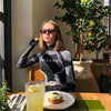 2023 Letter Winer Turtleneck Black Green Long Sleeve Warm Knitting Sweater Pull Hiver Christmas Women Punk Streetwear