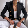 2023 Female Blazers Suit Jacket Elegant Chic Double Breasted Women Blazer Female Ladies Long Sleeve Red Black White Button