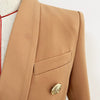 2023 High End Blazer Women's Suit Jacket Classic Lion Head Metal Buckle Double-breasted Green Fruit Collar Suit AS1999