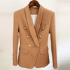 2023 High End Blazer Women's Suit Jacket Classic Lion Head Metal Buckle Double-breasted Green Fruit Collar Suit AS1999