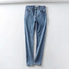 2022 High waist jeans Korean female grey legging washed denim pencil pants black women thin skinny jeans