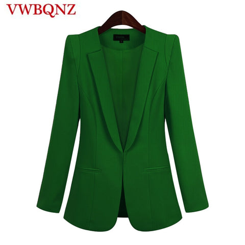 2022 Black Women Blazers And Jackets New Spring Autumn Casual Office Women Suits Slim Solid Female Jacket Plus Size 5XL