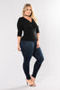 2022 Plus size L-5XL Women's High Waist Jeans High Stretch Slim Small Feet Pants Large Size Clothes