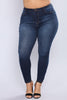 2022 Plus size L-5XL Women's High Waist Jeans High Stretch Slim Small Feet Pants Large Size Clothes