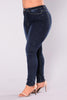 2022 Plus size L-5XL Women's High Waist Jeans High Stretch Slim Small Feet Pants Large Size Clothes