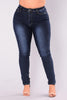 2022 Plus size L-5XL Women's High Waist Jeans High Stretch Slim Small Feet Pants Large Size Clothes
