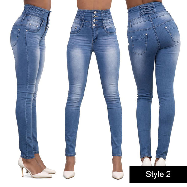 2022 Woman High Waist Jeans Slim Fit Sexy Skinny Hips Jeans Women Autumn Winter Pants  Female Clothing