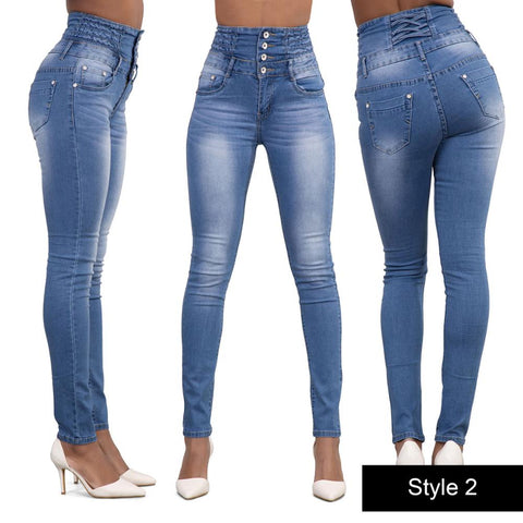 2022 Woman High Waist Jeans Slim Fit Sexy Skinny Hips Jeans Women Autumn Winter Pants  Female Clothing