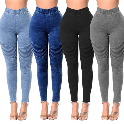 2022 Woman High Waist Slim Lifting Hip Jeans Skinny Denim Pencil Pants Spring Autumn Woman Clothing XS-2XL