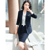 2023 Autumn Winter Designer Office Ladies Women Long Sleeve  Suits Dress Blazer Skirts 2 Pieces Sets Plus Size S-4XL Clothes