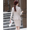 2023 Autumn Winter Plaid Blazer Set Single Button Jacket & Skirt 2 Pieces Skirt Suit Female Office Ladies Blazer Suit