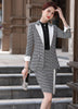 2023 Autumn Winter Plaid Blazer Set Single Button Jacket & Skirt 2 Pieces Skirt Suit Female Office Ladies Blazer Suit