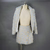 2022 Autumn Winter Suits Women Runway  Brand  Wool Tweed Blazer Jacket Tops Mini Skirt 2 Piece Set