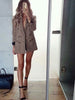 2023 Autumn Winter Women Blazer Plaid Check Long Sleeves 2 Colors Coat Casual Chic Blazer femme veste