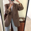 2022 Autumn Women Solid Suit Top Women's Loose Casual Blazers Jacket Female Sweet Green Coat Korean Clothing