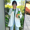 2022 Autumn Women Solid Suit Top Women's Loose Casual Blazers Jacket Female Sweet Green Coat Korean Clothing