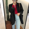 2022 Autumn Women Solid Suit Top Women's Loose Casual Blazers Jacket Female Sweet Green Coat Korean Clothing