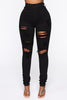 2022 Black Ripped Jeans For Women High Waist Denim Pencil Pants Stretch Slim Skinny Trousers XS-XL Global Drop Ship