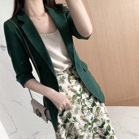 2023 Business Interview Solid Suits Women Work Office Ladies Long Sleeve Vintage Blazer