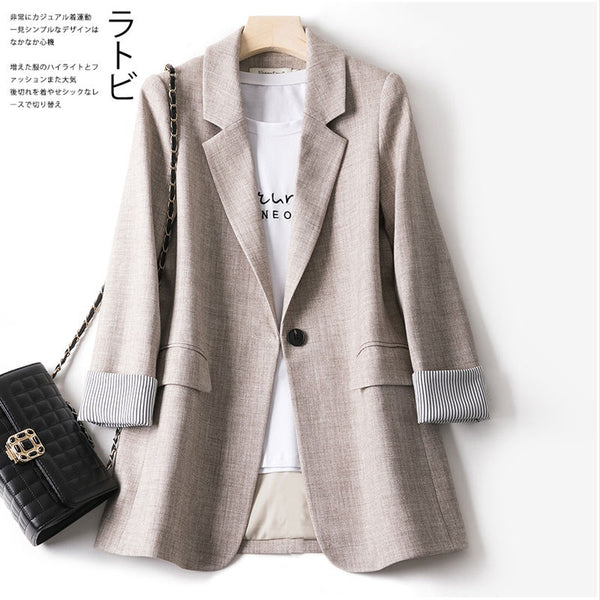 2023 Business Plaid Suits coats Women Work Office Ladies Long Sleeve Spring Casual Blazer women jacket