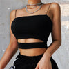 2022 New Fashion Hot Sexy Women Summer Sexy Casual Sleeveless Cut-Out Short Tee Shirt Crop Top Vest Strap Tank Top Blouse