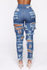2022 Woman Ripped Jeans High Waist Stretch Denim Pencil Pants Street Trendy Slim Jeans XS-XL Drop shipping