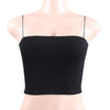 2022 New Fashion Women Spaghetti Strap Crop Top Sexy Bodycon Sleeveless Cami Tube Top Basic Plain Camisole