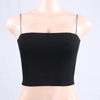 2022 New Fashion Women Spaghetti Strap Crop Top Sexy Bodycon Sleeveless Cami Tube Top Basic Plain Camisole