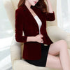 2023 Spring Autumn Women's Gold Velvet Suit Jacket Office Business Short Slim Coat Solid Casual Plus Size Lady Blazers Suits