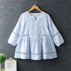 2023 Spring Women Shirt Literary Fresh Hollow out Embroidery Pullover Cotton and linen O-Neck Blouse Women