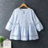 2023 Spring Women Shirt Literary Fresh Hollow out Embroidery Pullover Cotton and linen O-Neck Blouse Women