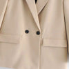 2022 Women Blazer Double-Breasted Long Sleeves Oversized Casual Lady Woman Blazer femme veste