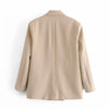 2022 Women Blazer Double-Breasted Long Sleeves Oversized Casual Lady Woman Blazer femme veste