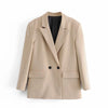 2022 Women Blazer Double-Breasted Long Sleeves Oversized Casual Lady Woman Blazer femme veste