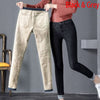 2022 Women Trousers Winter Warm Denim Jeans Pants Skinny Slim Fit Velvet Fleece Lined Thick Pencil Pant