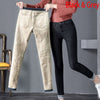 2022 Women Trousers Winter Warm Denim Jeans Pants Skinny Slim Fit Velvet Fleece Lined Thick Pencil Pant