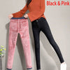 2022 Women Trousers Winter Warm Denim Jeans Pants Skinny Slim Fit Velvet Fleece Lined Thick Pencil Pant